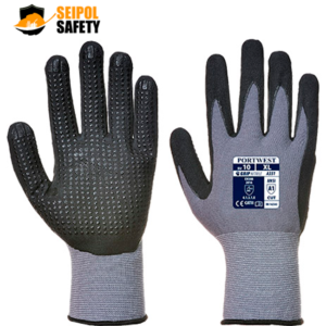GUANTE DERMIFLEX PLUS PALMA DE NITRILO CON PUNTOS A351 PORTWEST
