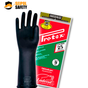 GUANTE DE JEBE CALIBRE 25 DE 12" PROTEX
